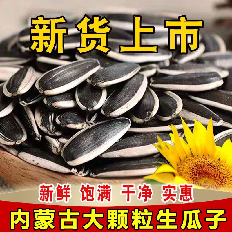内蒙25年新货大颗粒瓜子生葵花籽原味炒熟葵瓜子干货坚果零食批发