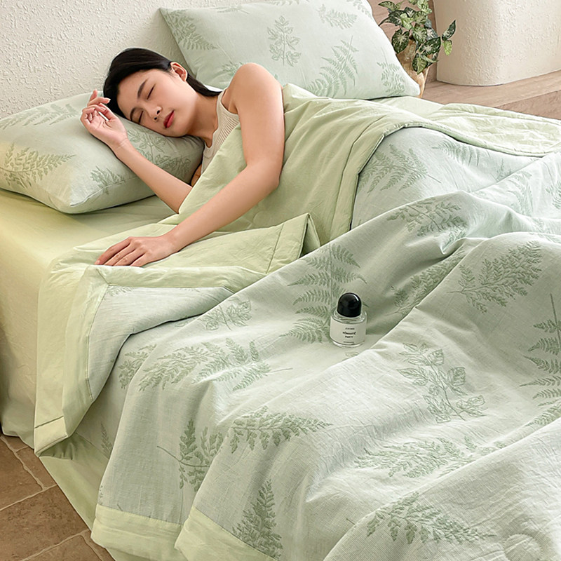 田园风纯棉三层纱夏凉被空调被全棉夏季可机水洗四件套大豆薄被子,床上用品,化纤被,淘宝优惠券,粉丝福利购,淘宝优惠卷