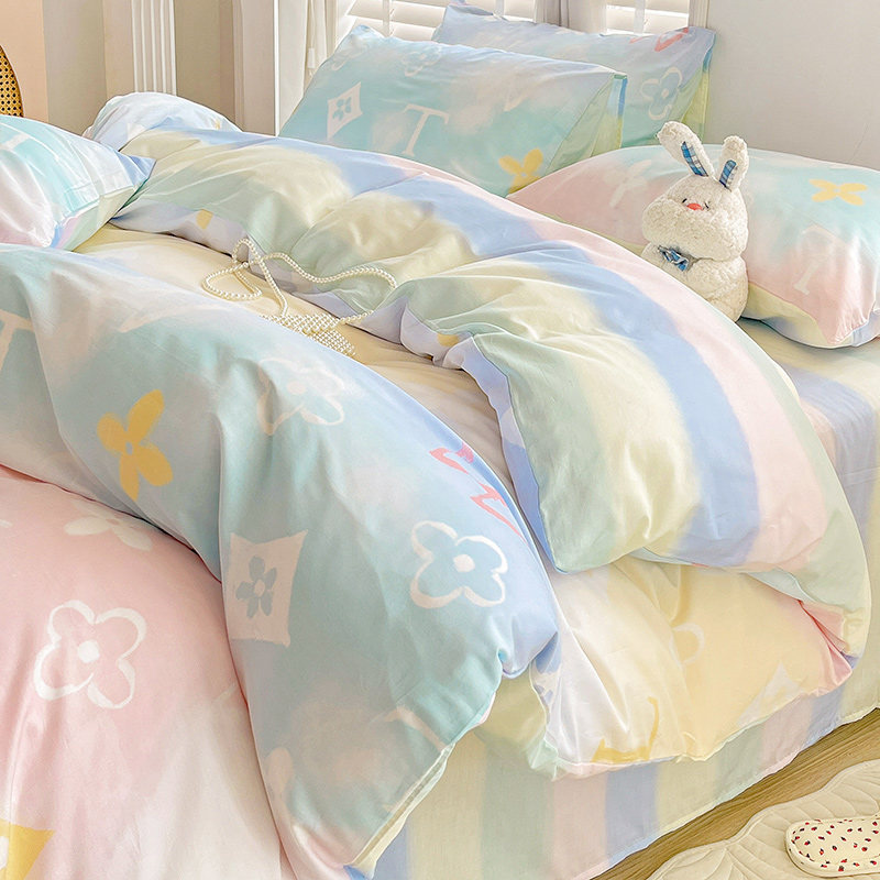 ins风全棉被套单件夏季学生