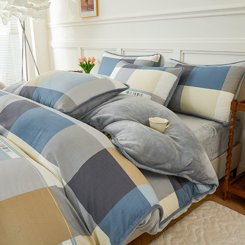 冬季A全棉纯棉B牛奶绒被套单件加绒加厚150x200单人被罩秋冬被单,床上用品,被套,淘宝优惠券,粉丝福利购,淘宝优惠卷