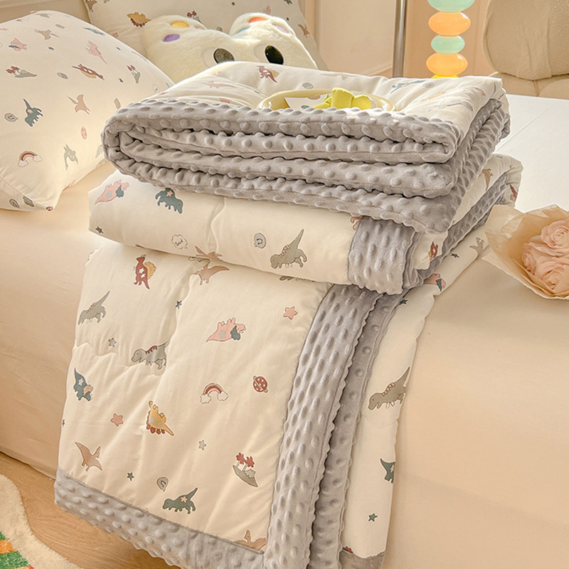 全棉豆豆被春秋被25新款夏凉被可机洗儿童空调被幼儿园薄被子冬被,床上用品,化纤被,淘宝优惠券,粉丝福利购,淘宝优惠卷