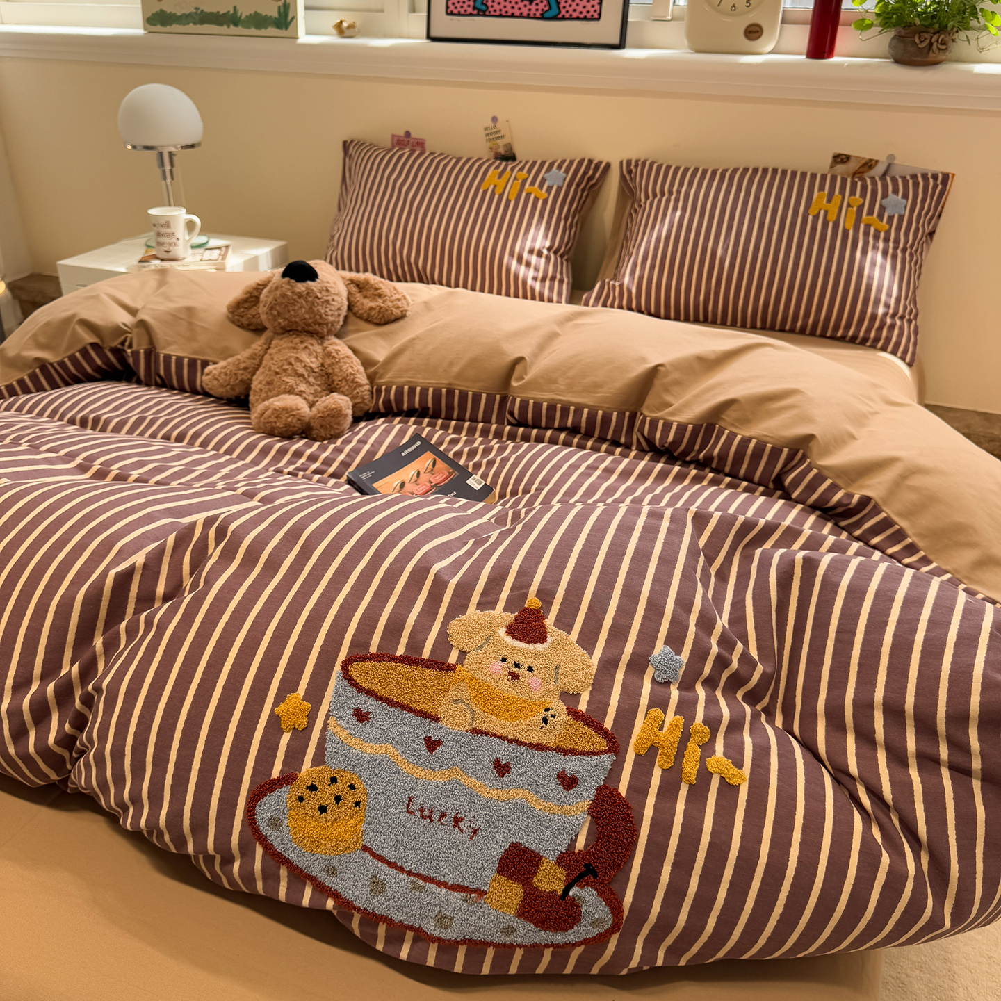 卡通可爱加厚全棉磨毛被套