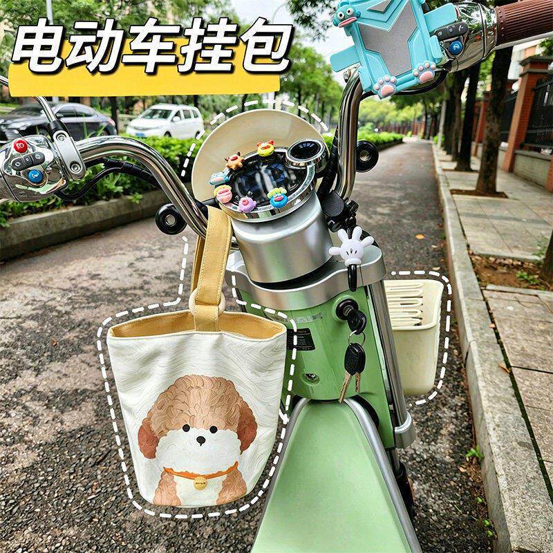 上班族手提袋帆布水桶包可爱水桶型手拎便当包宝妈外出帆布袋通勤