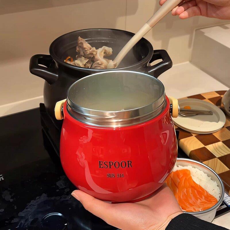 保温饭盒桶不锈钢超长保温大容量焖粥上班族学生便携食品级易清洗