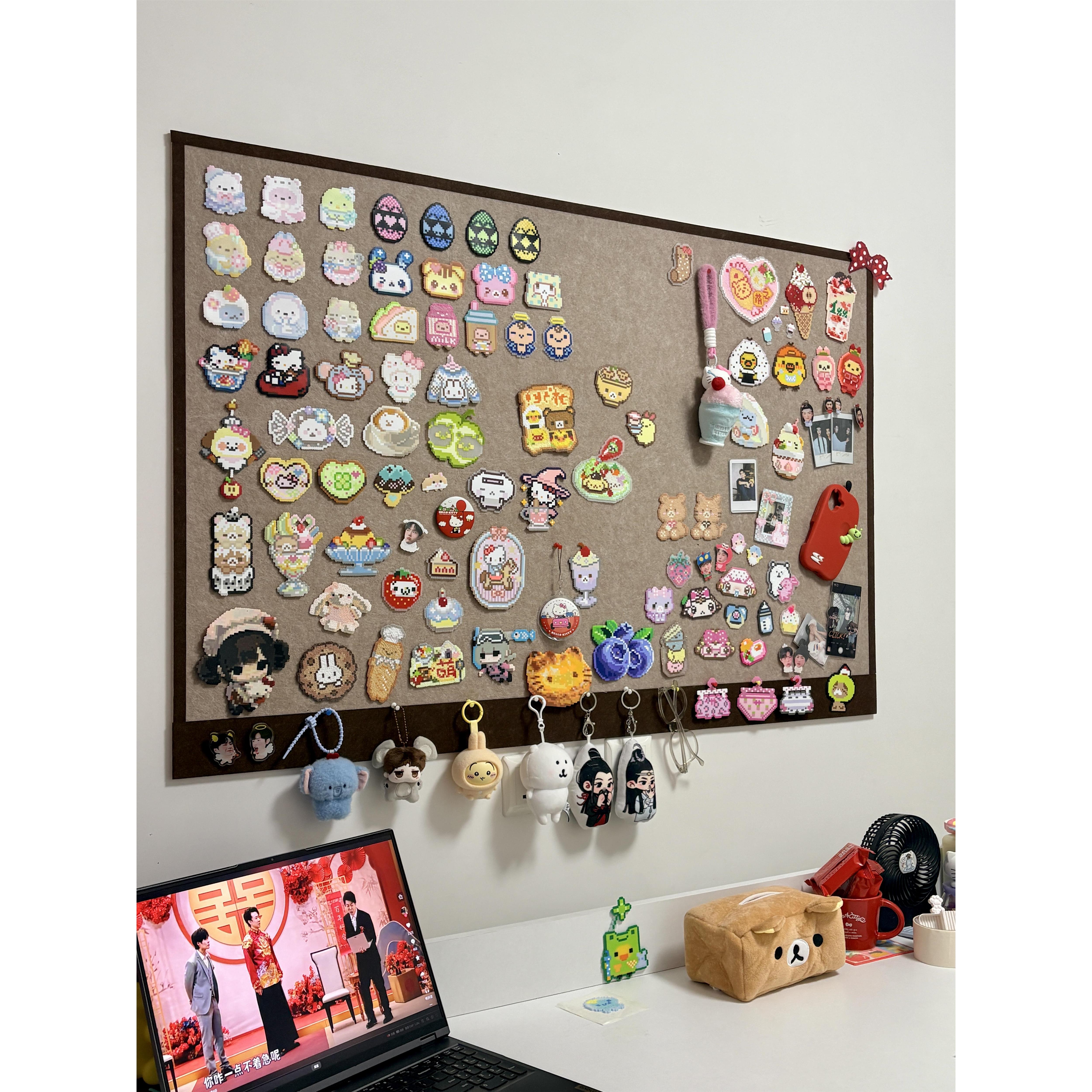 拼豆追星吧唧小卡收纳墙面展示板相片展示墙高级感拍立得照片墙羊