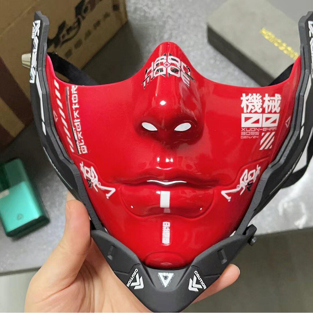 新彩色下半脸COS美人道具摆设珍藏半脸装饰机械风成人男女面具