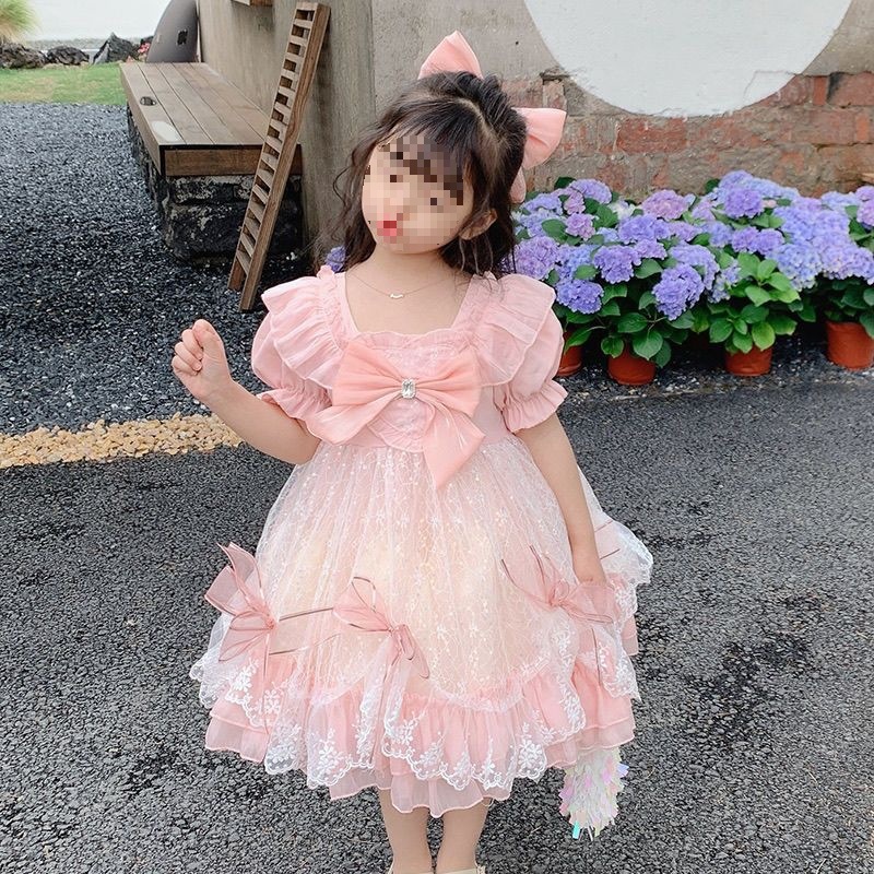 原创A类夏装短袖儿童洛丽塔可爱公主裙女童学生日礼服连衣裙