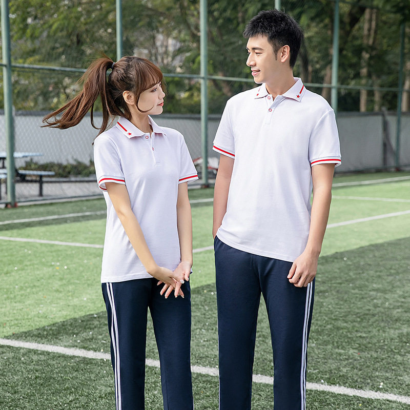 2024学生校服短袖套装夏季初中高中生学院风半袖男女款团体服定制