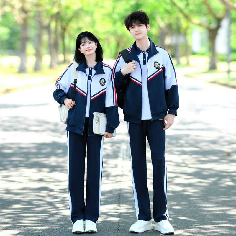 新款秋季班服三件套初中学生校园休闲运动会高中生学院风校服套装