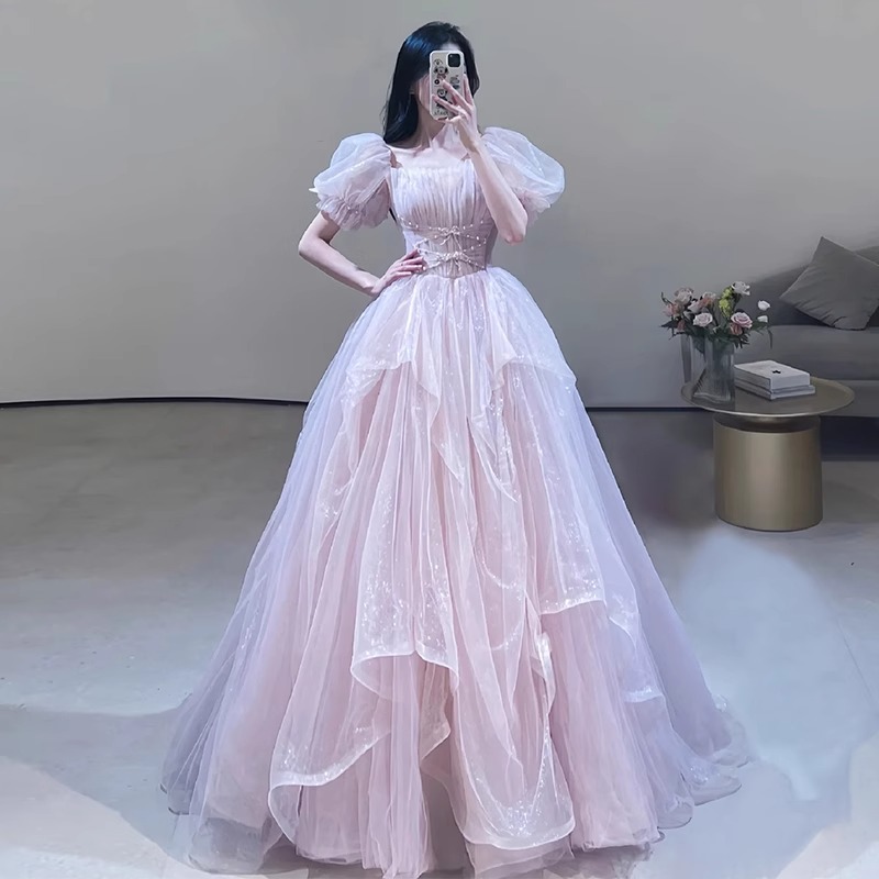 高级感晚礼服女2025新款高端生日成人礼公主裙订婚敬酒服新娘