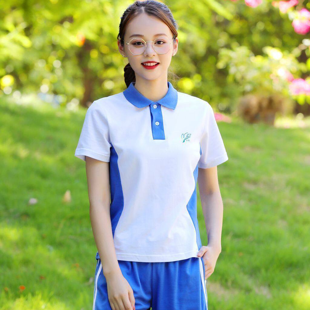 深圳市校服中学生统一校服夏装男女款短袖上衣夏季短裤运动服套装