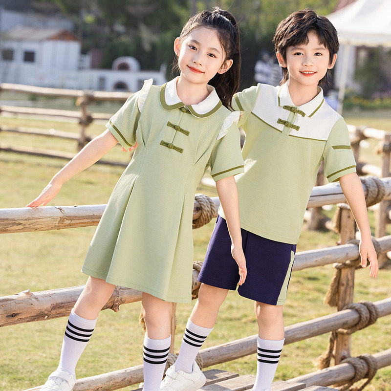 幼儿园夏季园服套装小学生古风校服六一表演服大班毕业照班服装