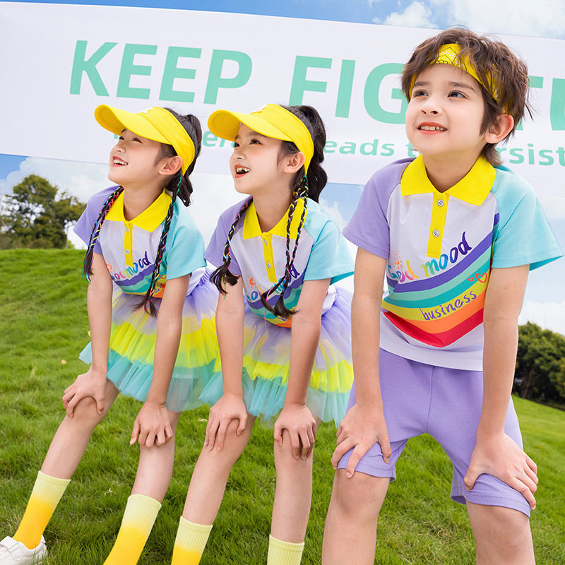 六一儿童表演服夏季小学生校服班服运动会啦啦队幼儿园园服演出服