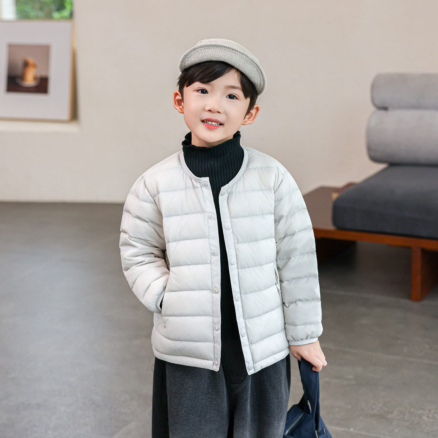 儿童羽绒服轻薄款春秋外套男女童宝宝内胆长袖冬季内搭校服神器