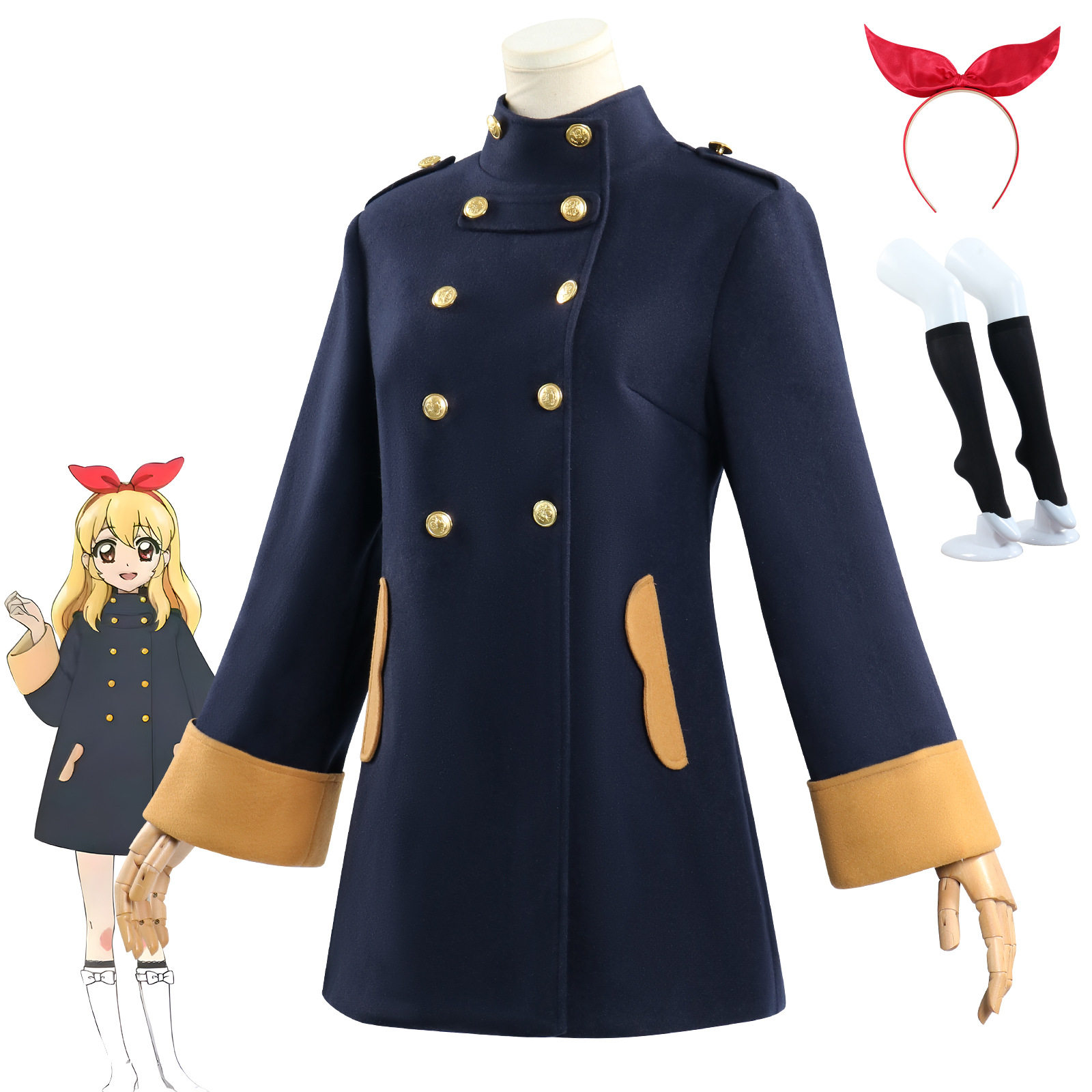 偶像活动cos服星光学园星宫莓冬季校服cosplay冬装外套大衣