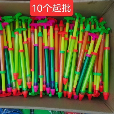 10支起批针筒式抽拉大小号单管儿童网红水枪沙漂流户外打水仗