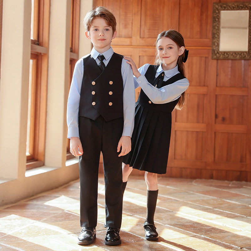小学生校服学院风连衣裙套装幼儿园园服班服儿童六一合唱演出服