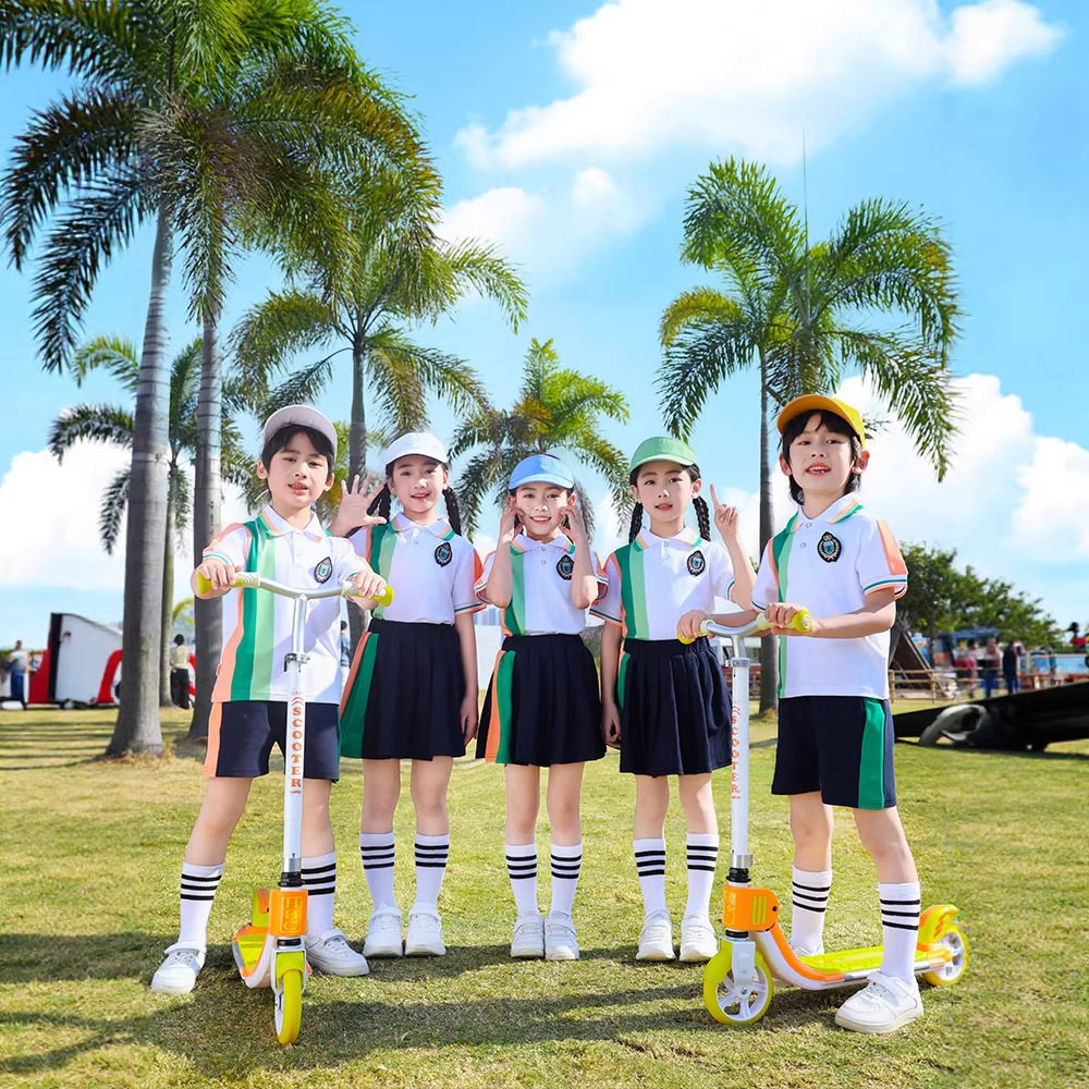 小学生校服幼儿园园服春夏季英伦风班服儿童校服运动服三件套套装
