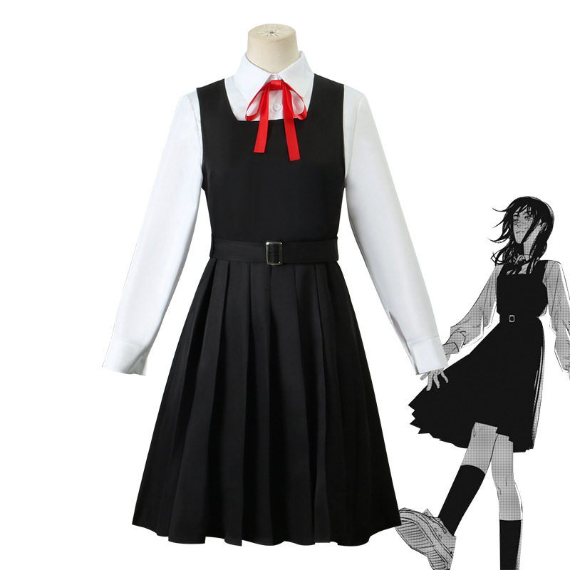 电锯人COS三鹰朝制服校服百褶裙cosplay链锯人战争恶魔
