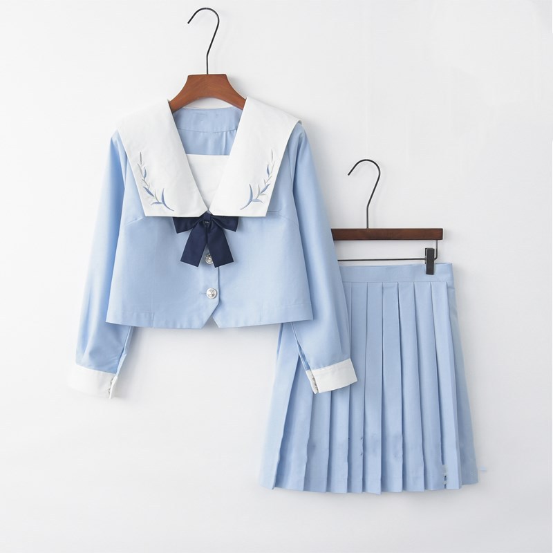 网红百合正统软妹jk制服裙日系变形襟中间服学生水手服套装班校服