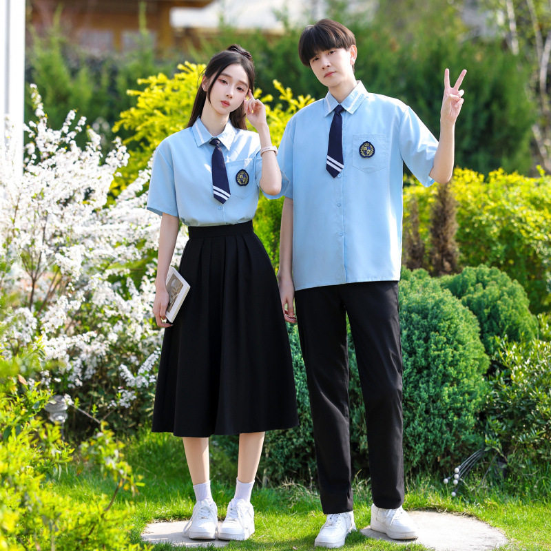 夏季校服JK制服学生合唱团演出服套装学院风初高中毕业照衬衫班服