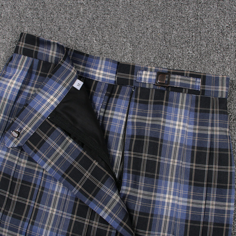 日本JK制服裙学生高腰格子日系百褶裙百折裙 泷&岛海格裙校服裙