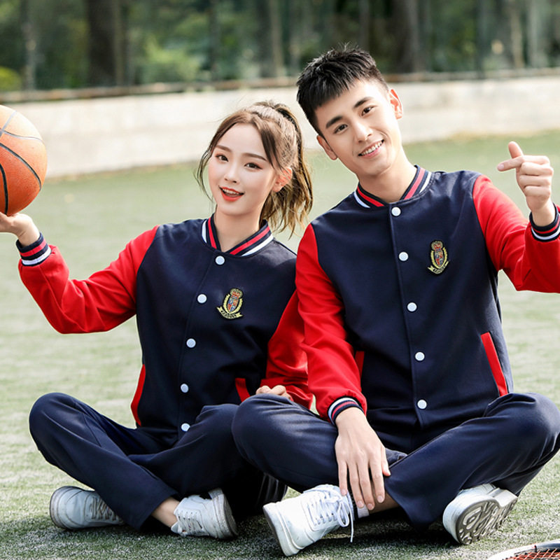 春季新款韩版中学生校服套装学院风高中生班服棒球服运动服外套