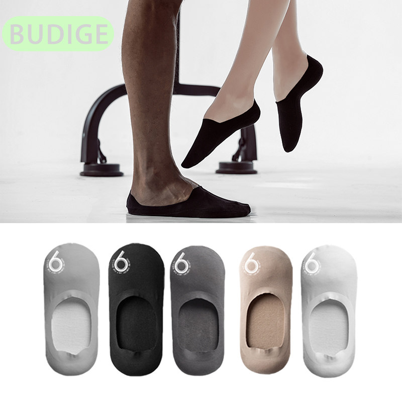 5双步迪格情侣女夏薄款棉质新款浅口防滑不掉跟短袜隐形船袜男