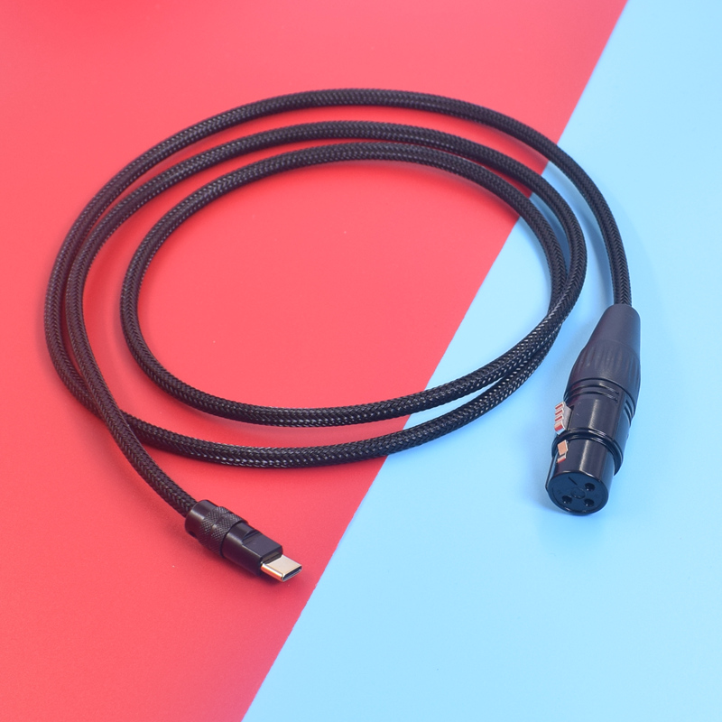 安卓苹果手机3.5转卡侬母xlr电容麦克风DI录音调音台内录直播线