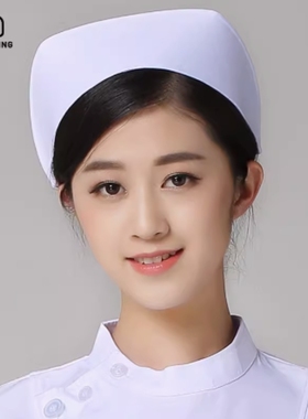 菱泉护士帽女白色均码燕尾帽手术室医院学校实习生护士帽粉色蓝色