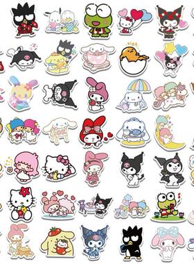 100pcs Mixed Cartoon Sanrio Stickers Cute Hello Kitty Cin
