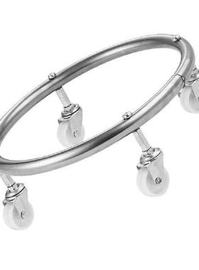 Gas Cylinder Stand Propane Tank Holder Wheels SilverMovable