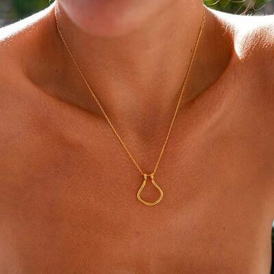 Dainty Ring Holder Necklace Horseshoe, Drop Ring Holder Neck