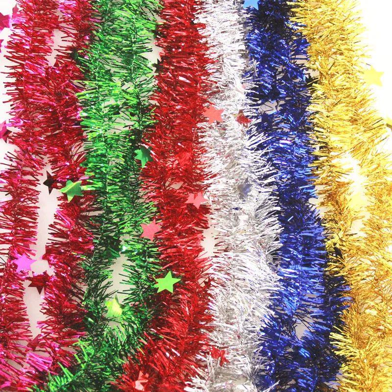 2M Foil Tinsel Christmas Tree Decoration Candy Garland New Y
