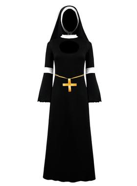 Halloween cosplay costumes Party dance performing nuns dress