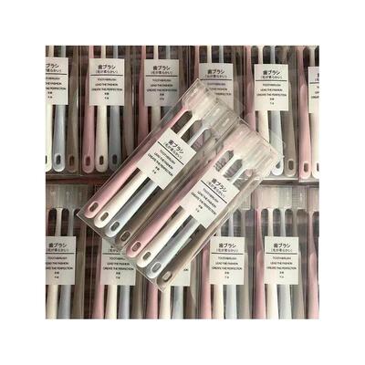Macaron toothbrushes 4 toothbrushes with bamboo charcoal牙刷