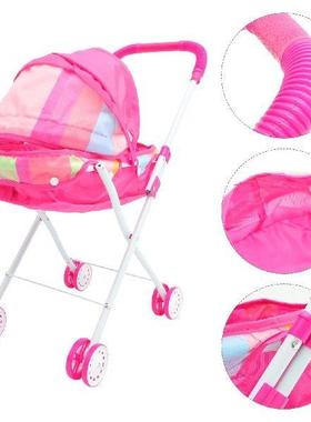 Cute Stroller Baby Mini Kids Iron Frame Play Game House