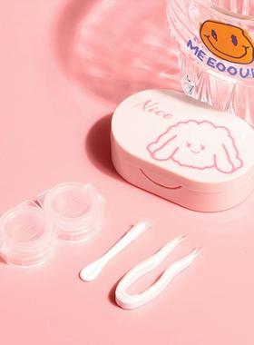 Portable contact lens case Double contact lenses case美瞳盒