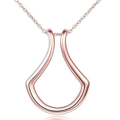 Dainty Ring Holder Necklace Horseshoe Drop Ring Holder Ne