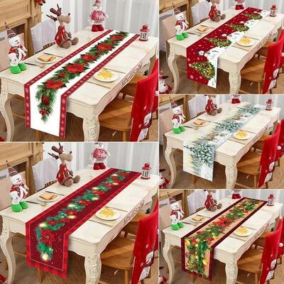 Christmas Table Runner Merry Christmas Decoration for Home T