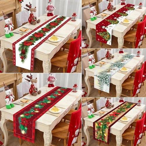 Christmas Table Runner Merry Christmas Decoration for Home T