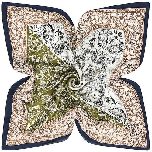Silk scarf 60cm*60cm, imitation silk color-mixed cashew nuts