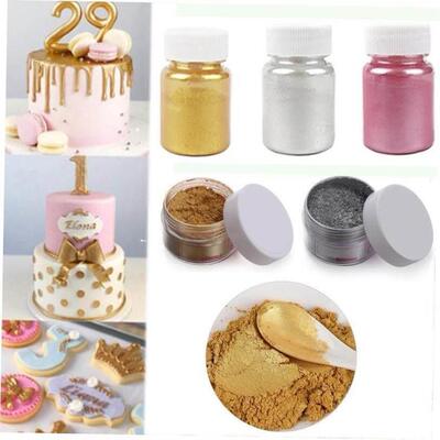 15g wrong Edible Glitter Gold Silver Pearl Powder Cake Decor