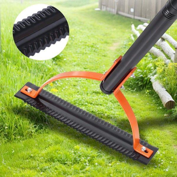 Manual Grass Whip With Serrated Double Edged Cutter Rust