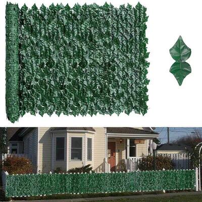 Artificial Ivy Fence Plant Grass Wall Panel Faux Green Leaf