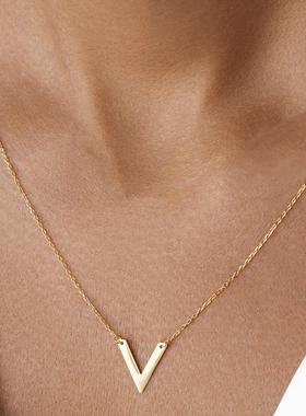 V-letter pendant English letter clavicle chain neck chain
