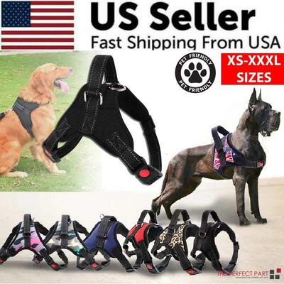 No Pull Dog Pet Harness Adjustable Control Vest Dogs Reflect