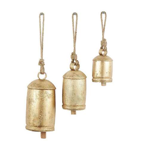 3 Sizes Decor Jingle Bell Christmas Tree Ornaments Rustic Ha