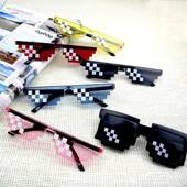 Sunglasses Funny Pixel glasses Mosaic Jokes Black Cool Toys
