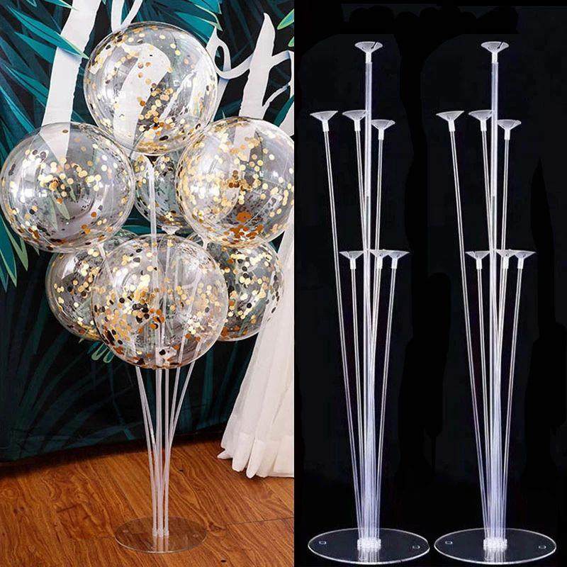 1/2 set Latex Balloon Holder Balloons Stand Column Metallic